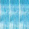 PartyWoo Light Blue Streamers Backdrop 3pcs Baby Blue Foil Fringe Streamer Curtain 8.2FT Tinsel Backdrop for Birthday Gender Rev