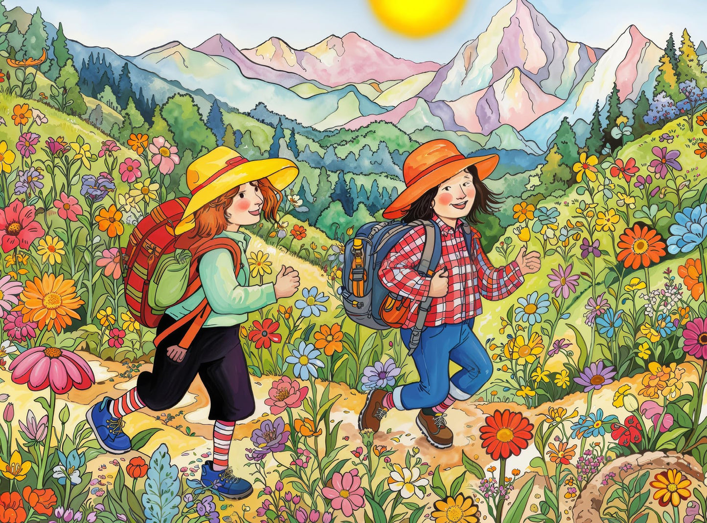 Cross & Glory - Sunny Trails: Mckenna & Maisie'S Adventure - 1000 Piece Jigsaw Puzzle For Adults & Kids 12+ & Kids 12+ | Vibrant Design | Fun Family Activity | Satin Finish | 20X27 Inches