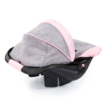 Bayer Design 67933Aa Toy, Car Seat Easy Go For Neo Vario Pram With Cover, Doll Accessories, Pink, Grey With Butterfly,Grey/Pink,