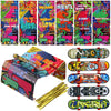 36 Pcs Finger Skateboards With Greeting Cards For Valentines Day Set, Finger Board Assorted Mini Skateboards Valentine Classroom