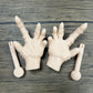 Munnygrubbers - 1 Pair Tiny Hands With Sticks - Mini Little Hand Stick Puppet - Halloween Costume - Strong Hand Prop - Scary Movies - Novelty Toy Gift - Tiktok Famous - (Creepy 1X Set)