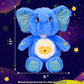Cuteoy Elephant Star Projector Plush Night Light Stuffed Animals Musical Soother Toys For Kids Lullabies Sounds Sleep Aid Gifts On Birthday Christmas(Blue-Elephant)