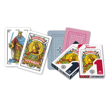 Fournier Heraclio F20984 No. 1 Spanish Playing Cards - Classic White Deck for Game Night and Collectors