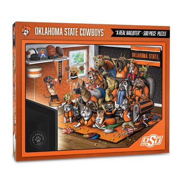 Youthefan Ncaa Oklahoma State Cowboys Purebred Fans 500Pc Puzzle - A Real Nailbiter