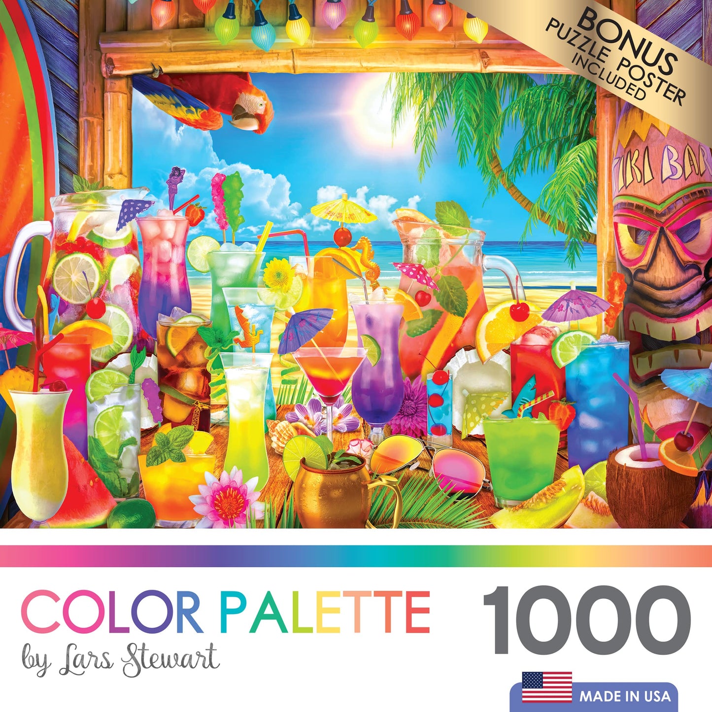 Roseart - Color Palette - Tiki Bar Paradise - 1000 Piece Jigsaw Puzzle For Adults