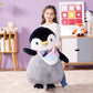 Ikasa Giant Penguin Stuffed Animal Plush Toy, 23' Big Cute Jumbo Soft Penguin Plushie For Kids Girls Boys Girlfriend Children