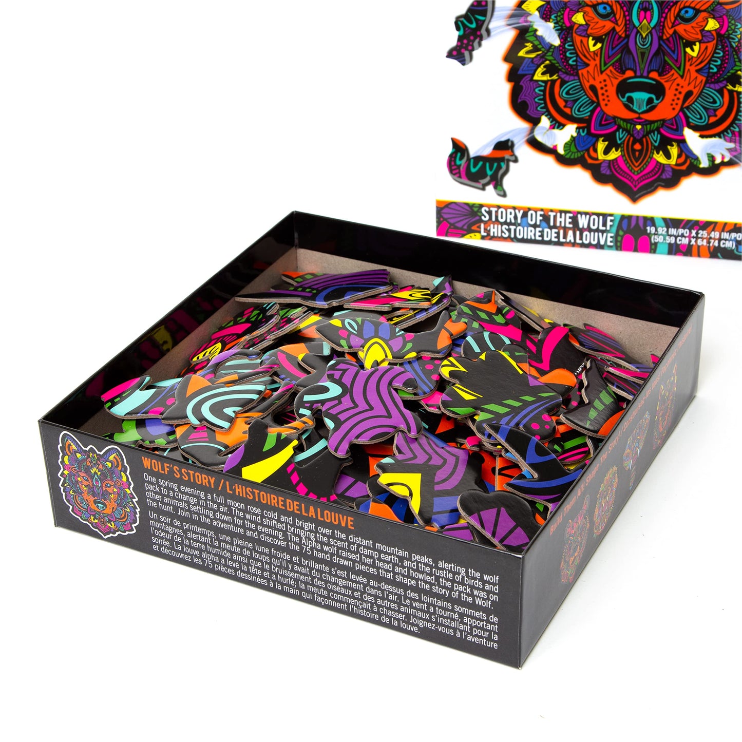 TCG Toys Hidden Shapes Wolf Jigsaw Puzzle - 300 Pieces, Hand Drawn, Multicolor, Great Gift for All Ages