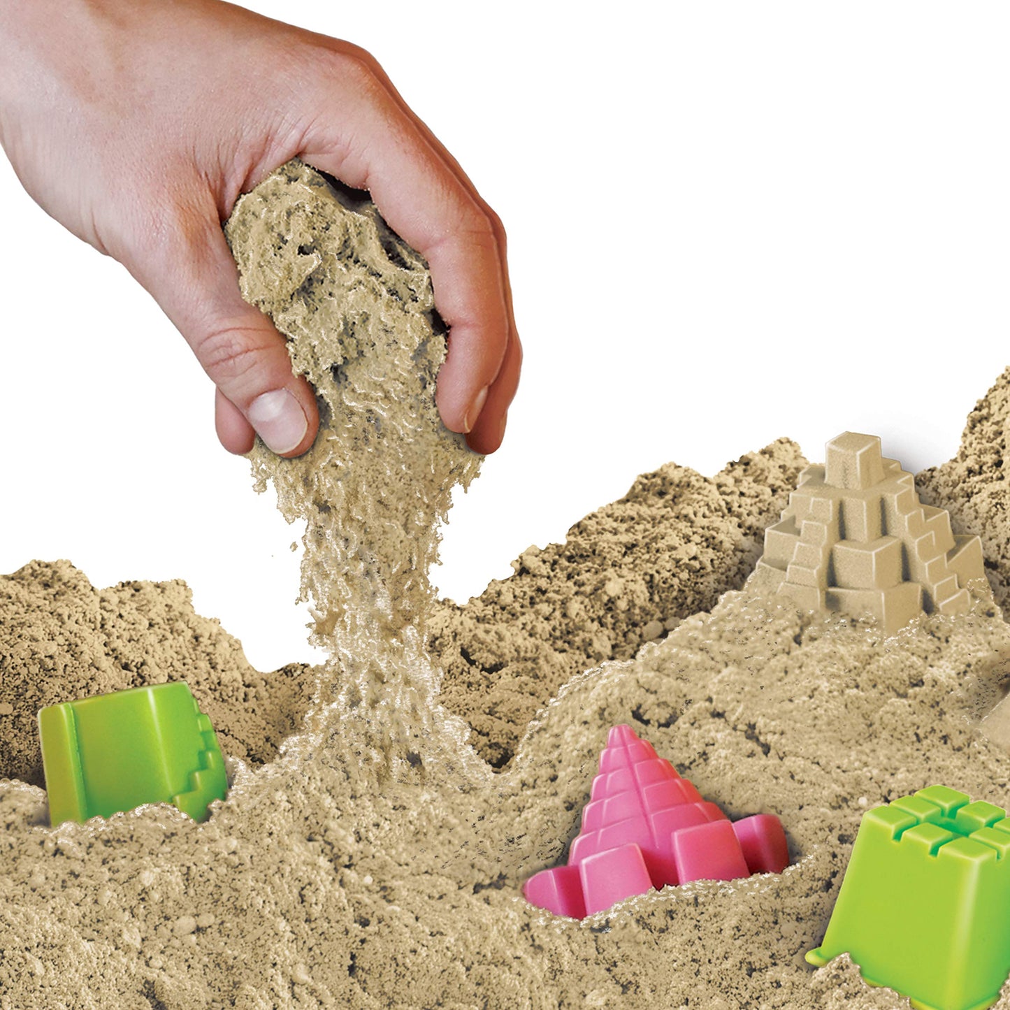NATIONAL GEOGRAPHIC Play Sand - 12 lbs Natural Sand with Castle Molds - Sensory Activity for Kids