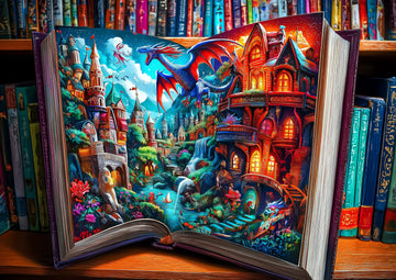 Magical Storybook Jigsaw Puzzles 1000 Pieces Fantasy World Landscape Puzzles For Adults 1000 Pieces With Letters On Back Hard Co