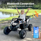 Outfunny 24V Kids Utv, 4Wd Electric Ride-On Toy Car For Kids W/Remote Control, 4X200W Motors, 5Mph Max Speed - White