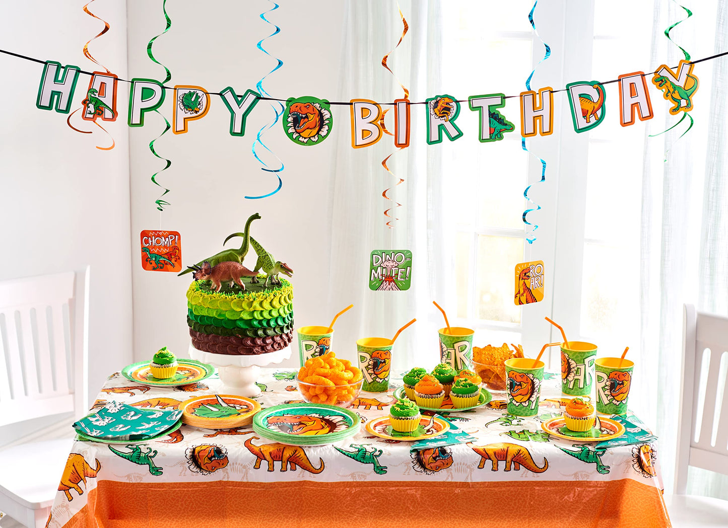 American Greetings Dinosaur Birthday Party Supplies, Banner Kit (7-Pieces)