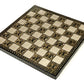 Stonkraft Brass Chess Board Game Set With 100% Brass Chess Pieces Chessmen Coins (12' X 12' Inches)