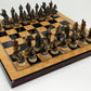 Skeleton Slayer Gothic Skull Chess Set W/High Gloss Dark Walnut & Birdseye Maple Color Board