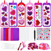 ArtCreativity 314 PCS Valentines Day Bookmark Craft Kit - Makes 24 Bookmarks - Valentine Crafts for Kids Classroom - Valentines 
