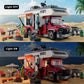 TGL TYCOLE City Camper Van Building Set - 880 pcs Plastic Toy Kit, Beach Camping Theme, RV Car Model, Red/Yellow/Black/White/Green