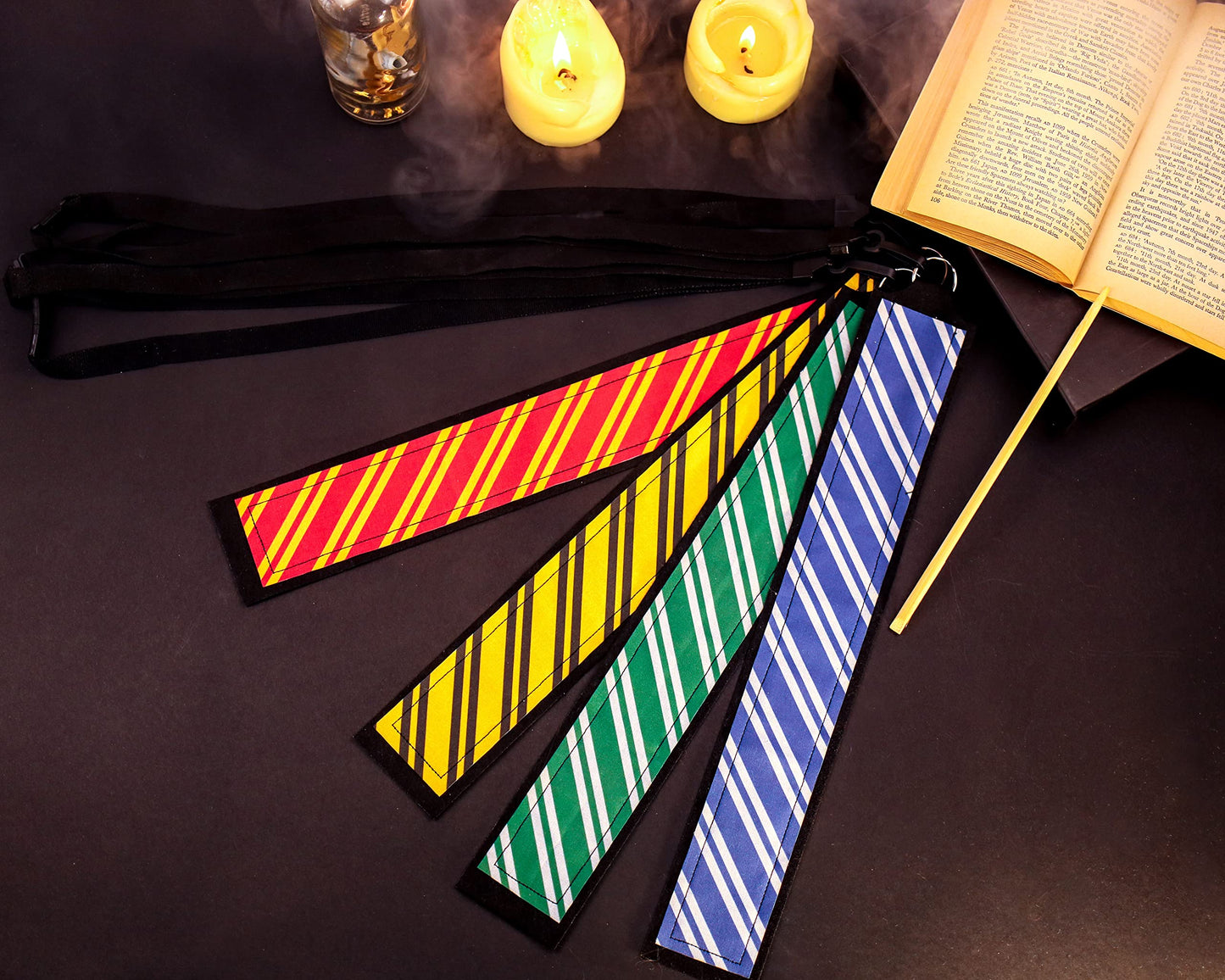 Varsany Wizard Magic Wand Holder Holster with School House Colors (Green & Silver)