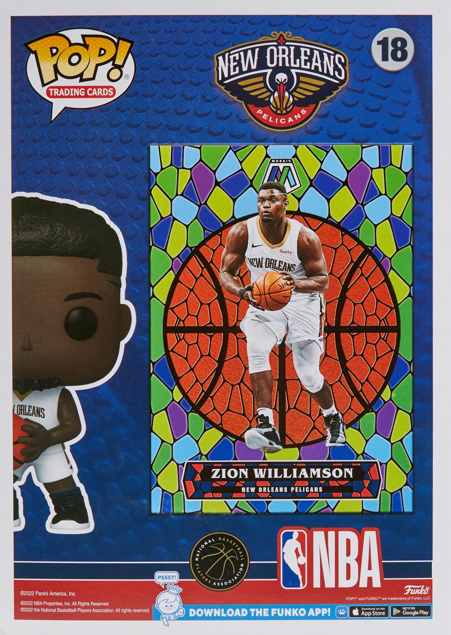 Funko Pop! Trading Cards: NBA - Zion Williamson  New Orleans Pelicans (Mosaic)