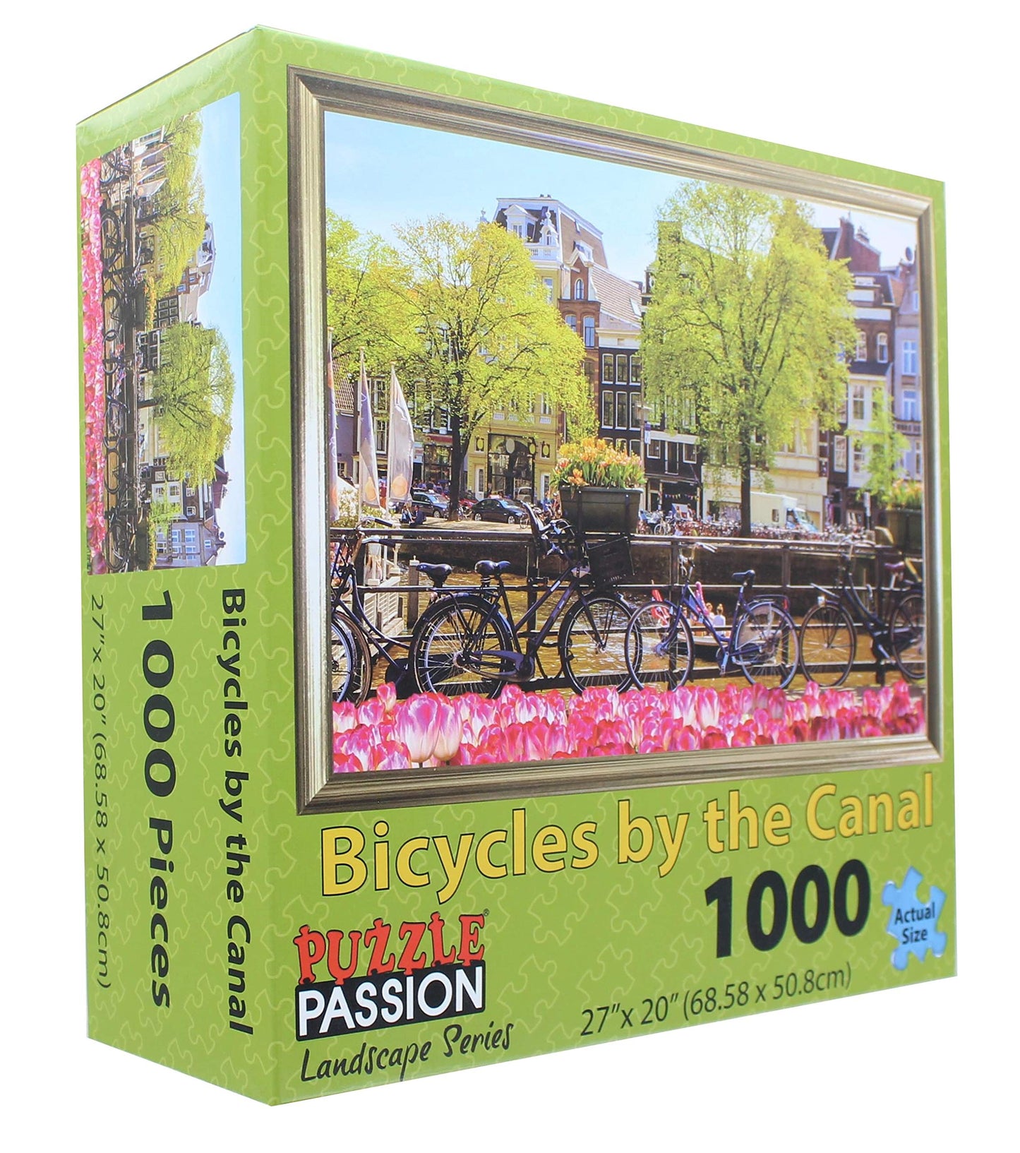 Puzzle Passion - Bicycles By The Canal - 1000 Piece Jigsaw Puzzle