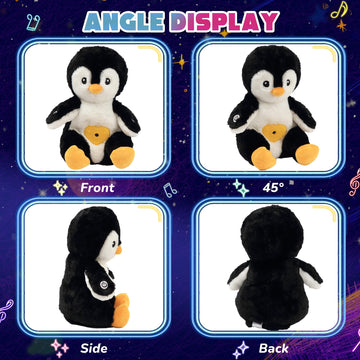 Cuteoy Musical Penguin Plush Star Projector Night Light Stuffed Animals Singing Soother Toys For Kids Lullabies Sounds Sleep Aid Gifts On Birthday Christmas, 11''…