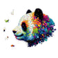 Yjacuing Wooden Jigsaw Puzzles For Adults, 200 Piece Unique Animal Shaped Premium 5Mm Wood Puzzles Family Game (Panda, Medium)