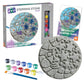 MindWare Paint Your Own Stepping Stone Kit - Mosaic Moon and Stars - Kits Include Paint and Brushes -
