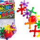 JA-RU Rainbow Big Jacks Game Set - Large Multicolor Rubber Jax & Hi Bounce Ball - Retro Party Favors, Stocking Stuffer, Classic Toy