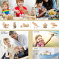 Puzzled 3D Puzzle Honeybee Wood Craft Construction Model Kit, Unique & Educational Diy Wooden Insect Toy Assemble Bee Model Unfinished Crafting Hobby Puzzle To Build & Paint For Decoration 32Pcs Pack