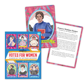 Eeboo: Votes For Women Educational Flashcards, Illustration Of People Who Contributed To The Suffrage Movement, Allows Children