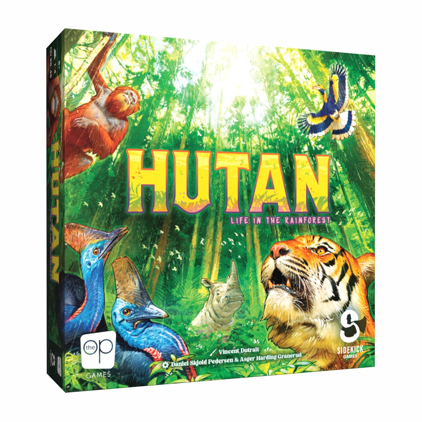 Hutan Board Game  Strategic Tile Placement Game for Families & mature-themeds  Eco-Themed Strategy Game  Grow Trees  Attract Wildlife  Solo & Multiplayer 1-4 Players From Designers of Heat: Pedal to the Metal