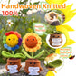 2Pcs Emotional Support Plush Sunflower  Crochet Plant Smile Flowers  Handmade Knitted Flowers Doll  Positive Crochetd Sunflowers Plant Decor with Positive Card  Desk Decor  Encouraging Cheer Up Gifts