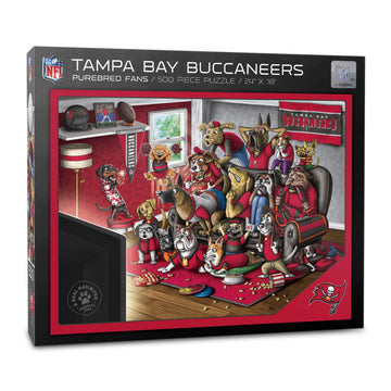 Youthefan Nfl Tampa Bay Buccaneers Purebred Fans 500Pc Puzzle - A Real Nailbiter