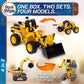 Rani Prize 4-In-1 Diy Construction Stem Toy: 603-Piece Excavator Building & Robotics Kit, Educational Engineering Playset For Boys & Girls 8-12, Quality Family Time Popular Gift With Storage Box