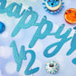 6 Months Banner Happy Birthday Banner Happy 1/2 Birthday Banner Glitter 1/2 Half Year Cake Topper Triangle Flag Banner For Half Year Baby Shower Birthday Party Decoration, Pre-Strung (Blue)