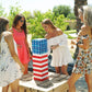 Gosports Giant Wooden Toppling Tower - Stacks Up To 5 Ft - Stars And Stripes