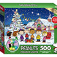 Peanuts Holiday Friends Gathering Light UP 500 Piece Jigsaw Puzzle with LED Lights