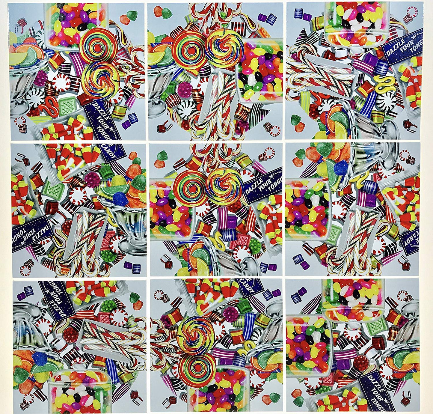 Bundle Of Scramble Squares B. Dazzle Puzzles For Seniors/Adults/Teens/Kids - 3 Puzzles Included - Hot Air Balloons, Planets And Candy With A Bonus Digital Timer
