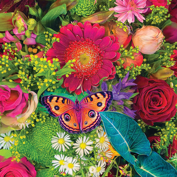 Springbok Spring Fever 500 Piece Jigsaw Puzzle For Adults - Colorful Butterfly And Flowers - Relaxing Puzzle With Unique Precision Fit Pieces - Finished Size 20' X 20'