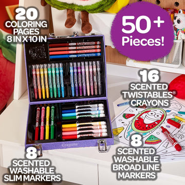 Crayola Silly Scents Mini Inspiration Art Case Coloring Set, Gift For Kids Ages 3, 4, 5, 6