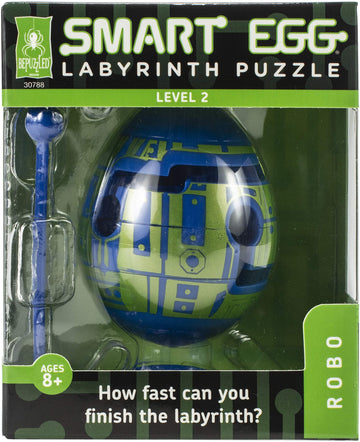Bepuzzled Smart Egg Robo Puzzle 1-Layer,Smart Egg Labyrinth Puzzle Maze For Kids Age 8 And Above Great Easter Egg Hunt Gift (30788)