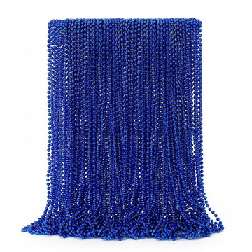 50Pcs Christmas Bead Necklace, Blue Bead Necklaces Stuff, 33'' Mardi Gras Beads Necklace Costume, Festival Parade Throw Accessor