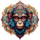 Wooden Puzzles For Adults - 200 Pieces Monkey Unique Shaped Wooden Jigsaw Puzzles For Adults, Medium Size 10'' X 10.5'' Adult Wo