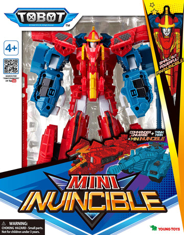 Mini Tobot Youngtoys Car Transforming Collectible Car to Robot Animation Character (Mini Tobot GD Invincible)