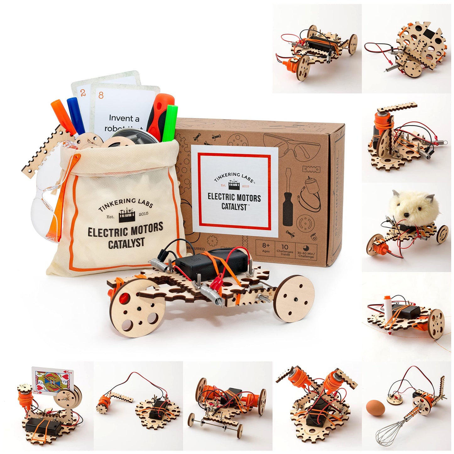 Tinkering Labs Robotics Engineering Kit | Designed By Scientists In Usa | 50+ Parts | 10+ Stem Projects For Kids 8-12 | Learn Electronics, Science | Grow Creativity, Grit | Great Diy Inventor Toy Gift