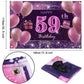 59Th Birthday Decorations For Girls Happy Birthday Banner Pink Decorations For A Party Birthday Backdrop For Women