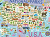 Ceaco 500 Piece Jigsaw Puzzle - National Parks Map - Multicolor - 24 x 18 - Cardboard - Model 2415-18