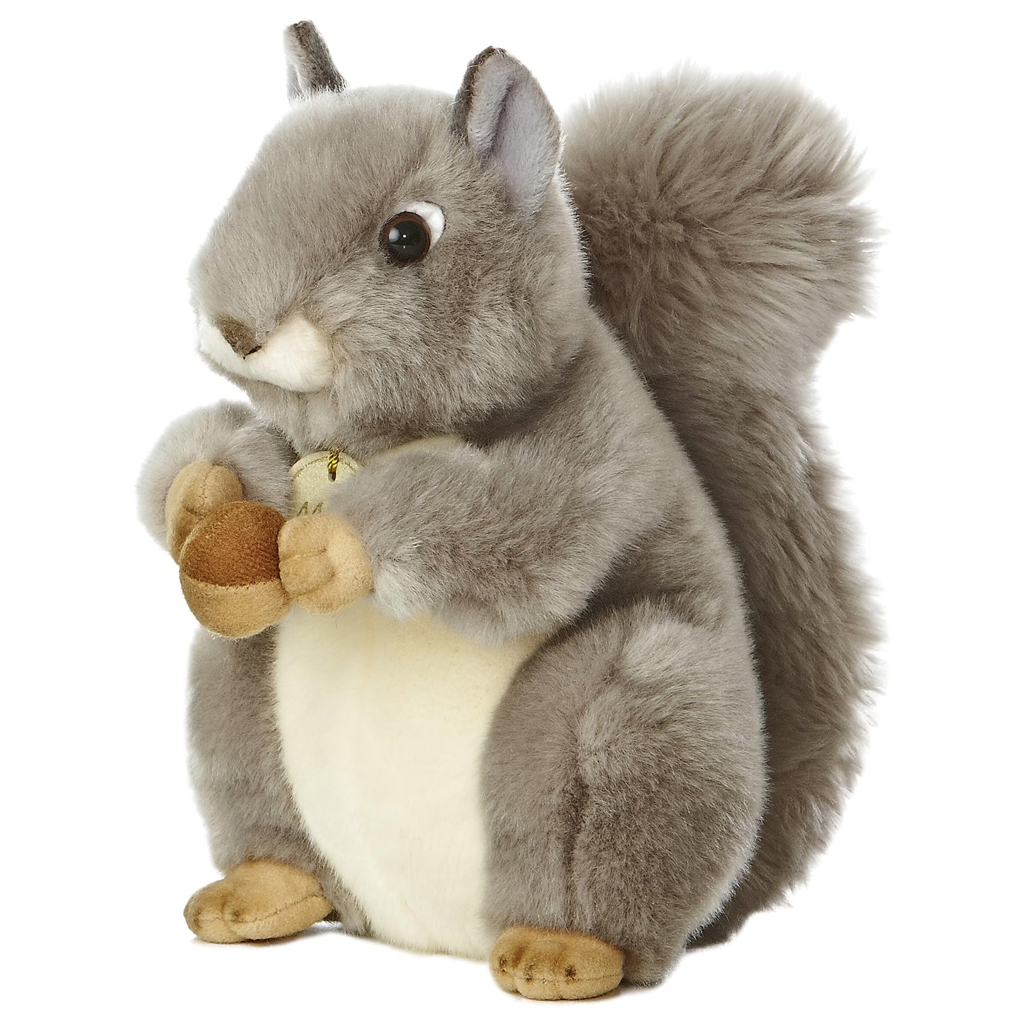 Aurora Miyoni Grey Squirrel Plush Toy - 8" Soft Polyester Stuffed Animal