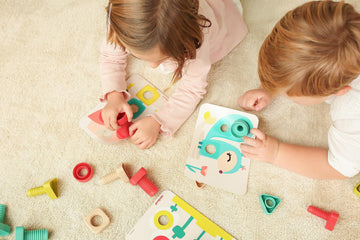 Miniland ECO Nuts & Bolts with Activities - STEM, Geometric, Shapes, Visual Motor Coordination, Highly Resistant