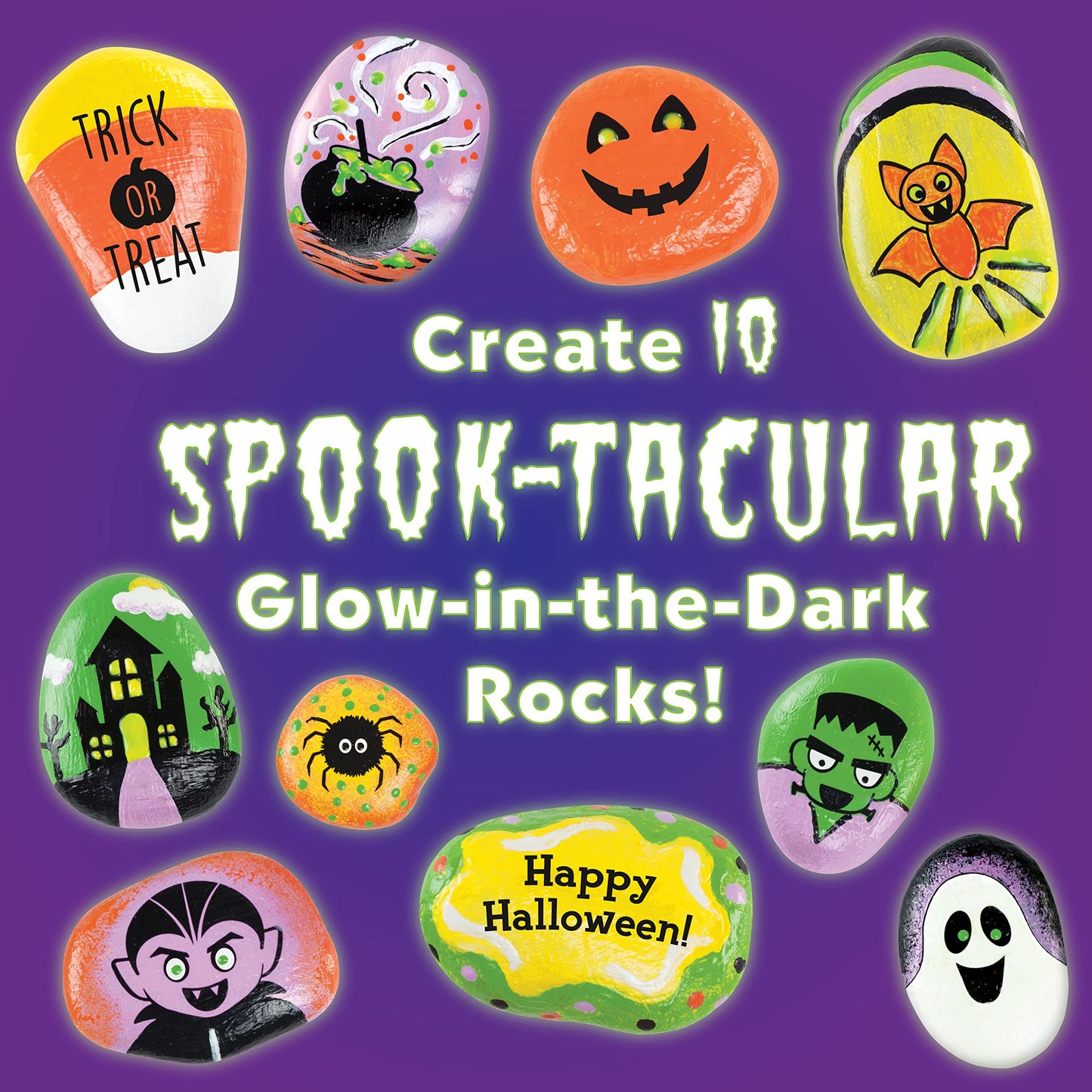 Creativity For Kids Hide And Seek Halloween Rock Painting Kit - Halloween Crafts For Kids Ages 6-8 For Kids, Kids Crafts