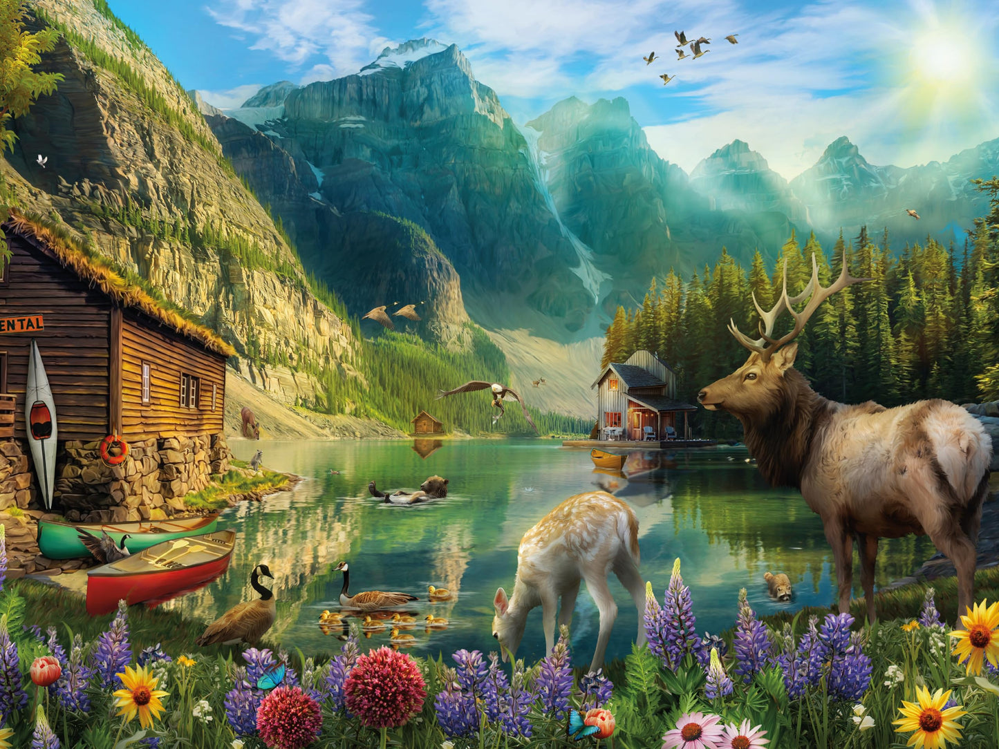 Ceaco - Paradise In The Mountains - 500 Piece Jigsaw Puzzle