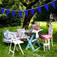 Lybutty 100 Feet Blue Pennant Banners Flags String Hanging Triangle Bunting Flags,Party Decorations For Grand Opening,Kids Birth